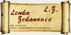 Lenka Zekanović vizit kartica